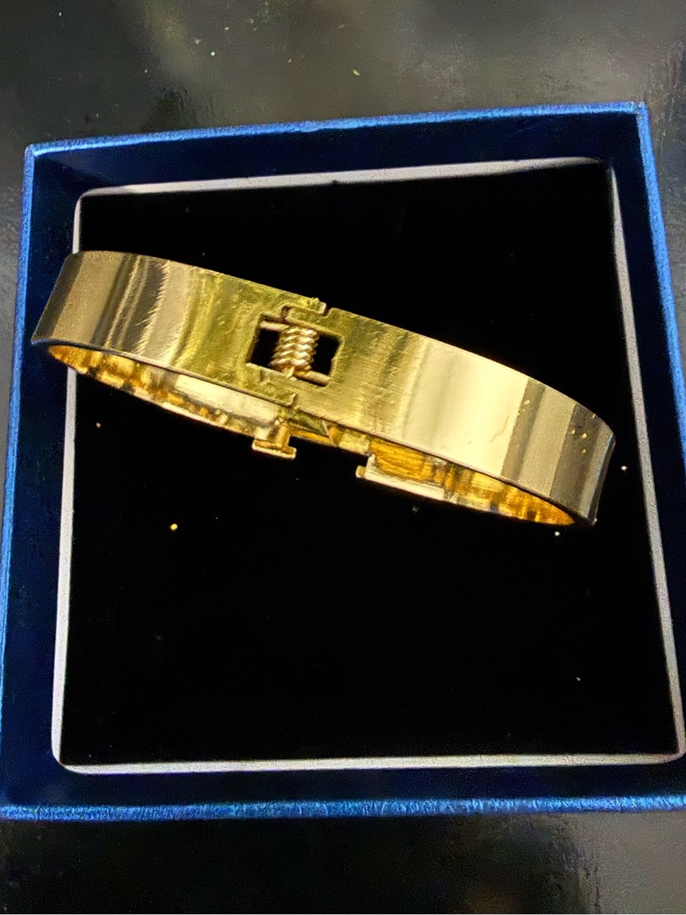 Gold-Tone Pink Enamel H Bracelet - Luxury Style Women's Bracelet - Picture 5 of 6